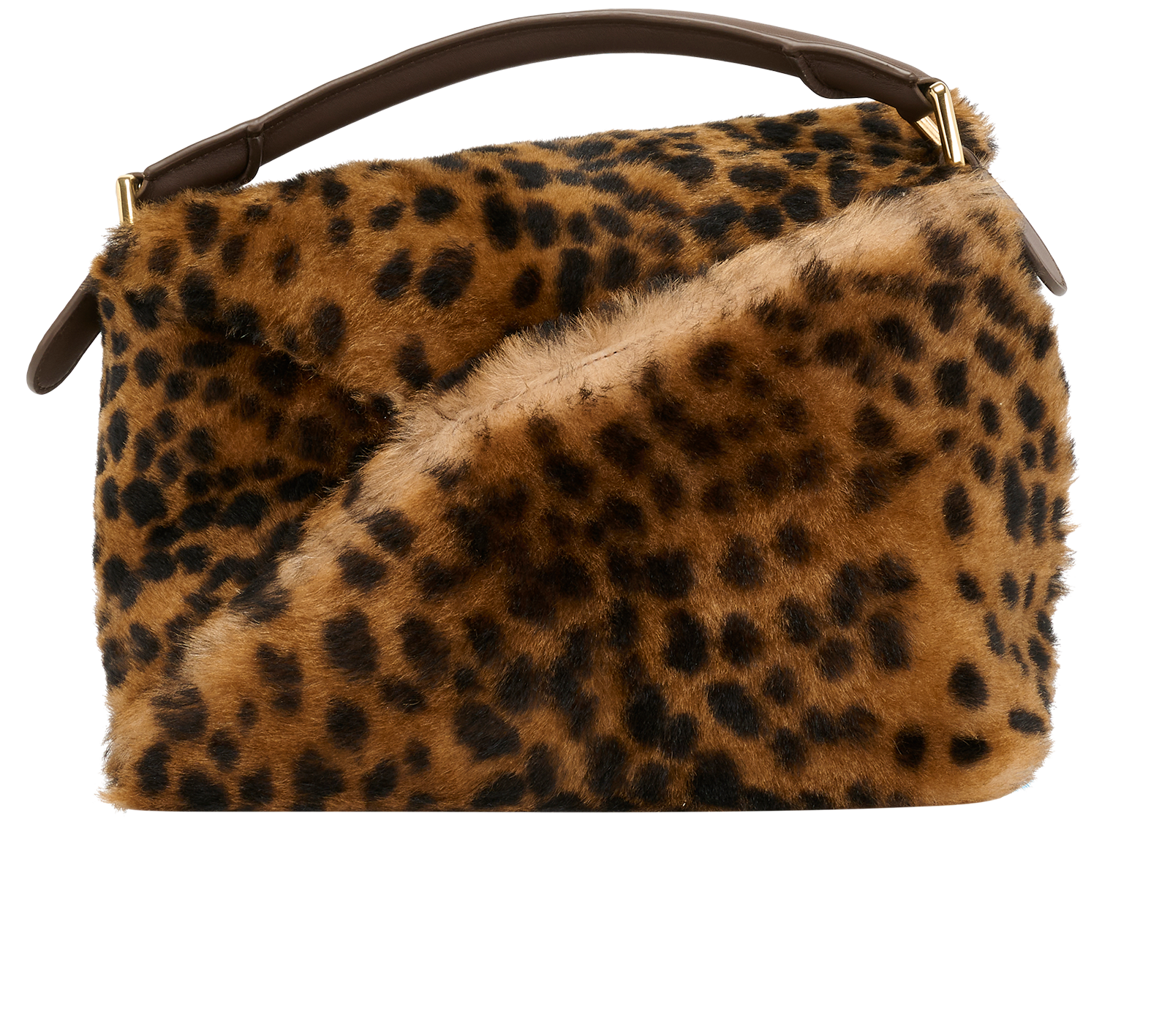 Small Puzzle Edge Bag, &pound;2,100, Handbags, Brown, Shearling, Back view